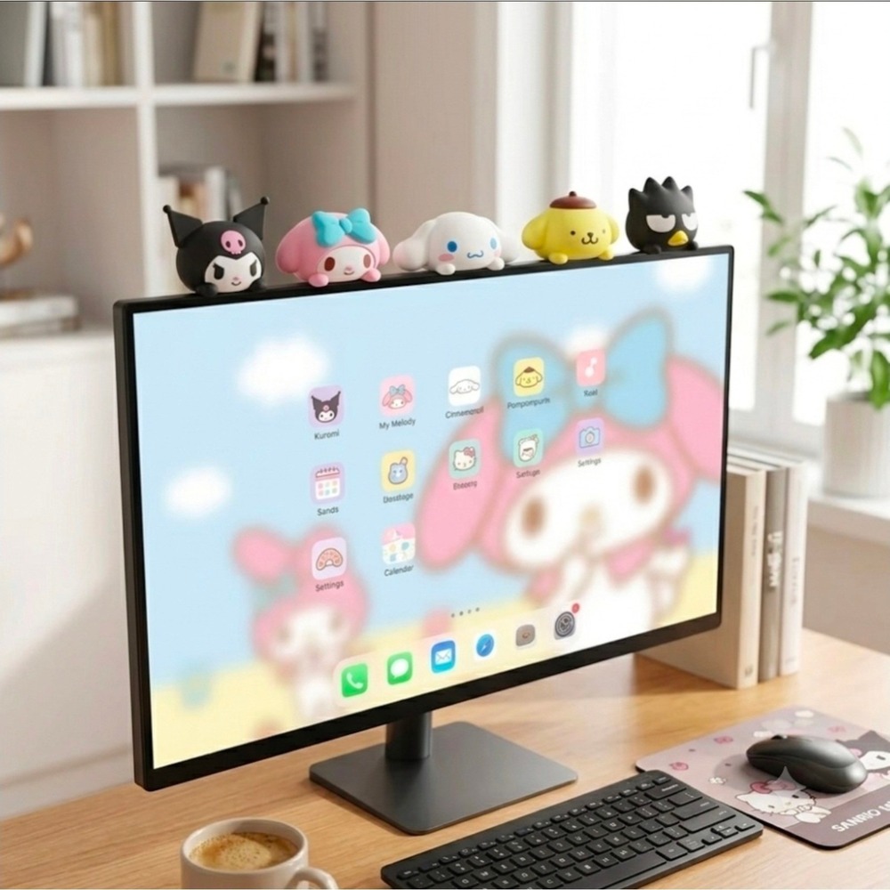 Cinnamoroll Peeker Buddy for Dashboard Monitor TV Shelf etc. NEW Sitter Figurine - Picture 4 of 11